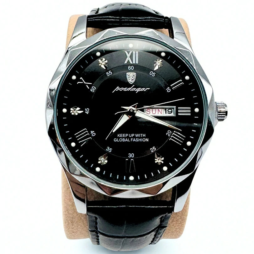 Reloj De Lujo Para Hombre Premium Silver Black