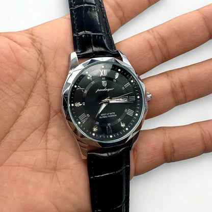 Reloj De Lujo Para Hombre Premium Silver Black