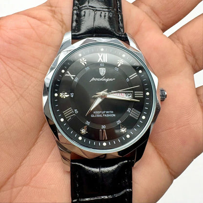 Reloj De Lujo Para Hombre Premium Silver Black