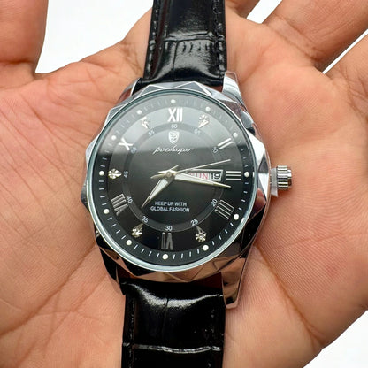 Reloj De Lujo Para Hombre Premium Silver Black