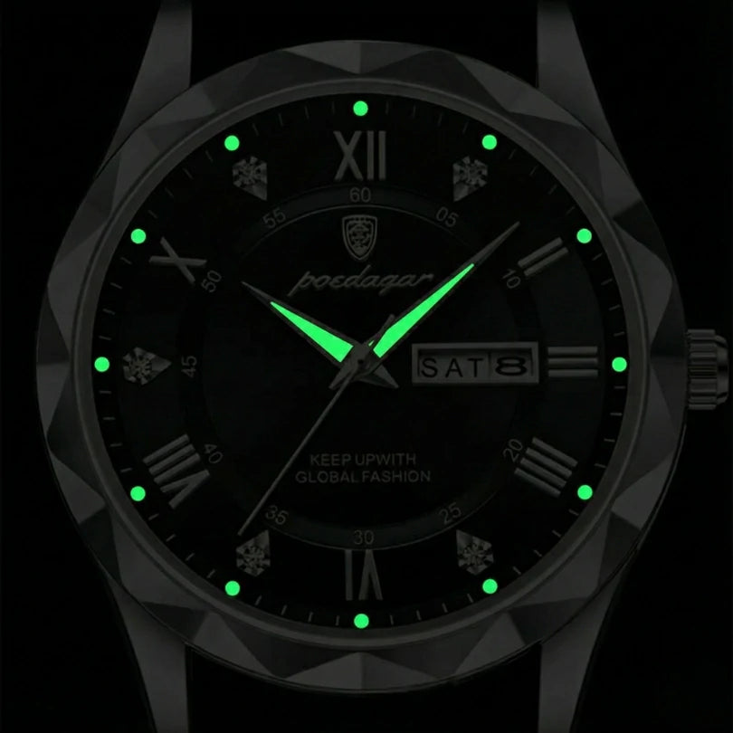 Reloj De Lujo Para Hombre Premium Silver Black