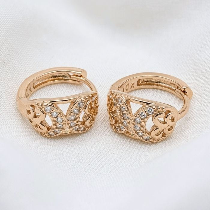 Argollas Enchape De Oro De 18K