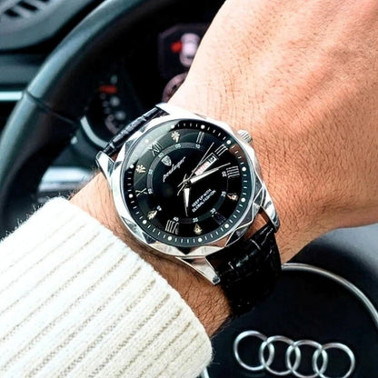 Reloj De Lujo Para Hombre Premium Silver Black