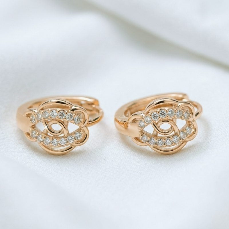 Argollas Enchape De Oro De 18K