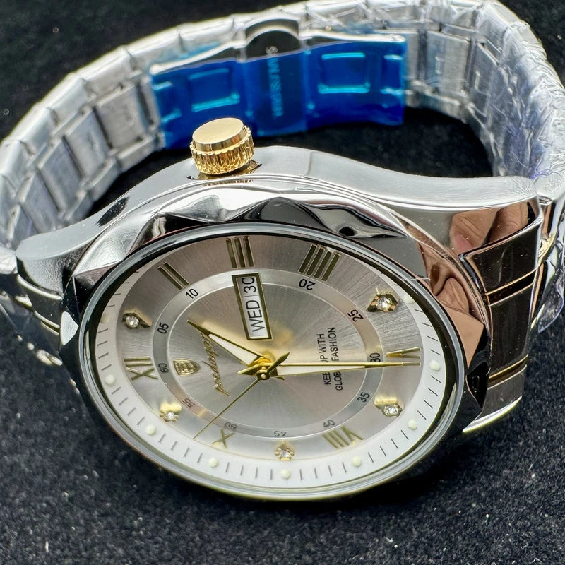 Reloj De Lujo Para Hombre Premium White Gold