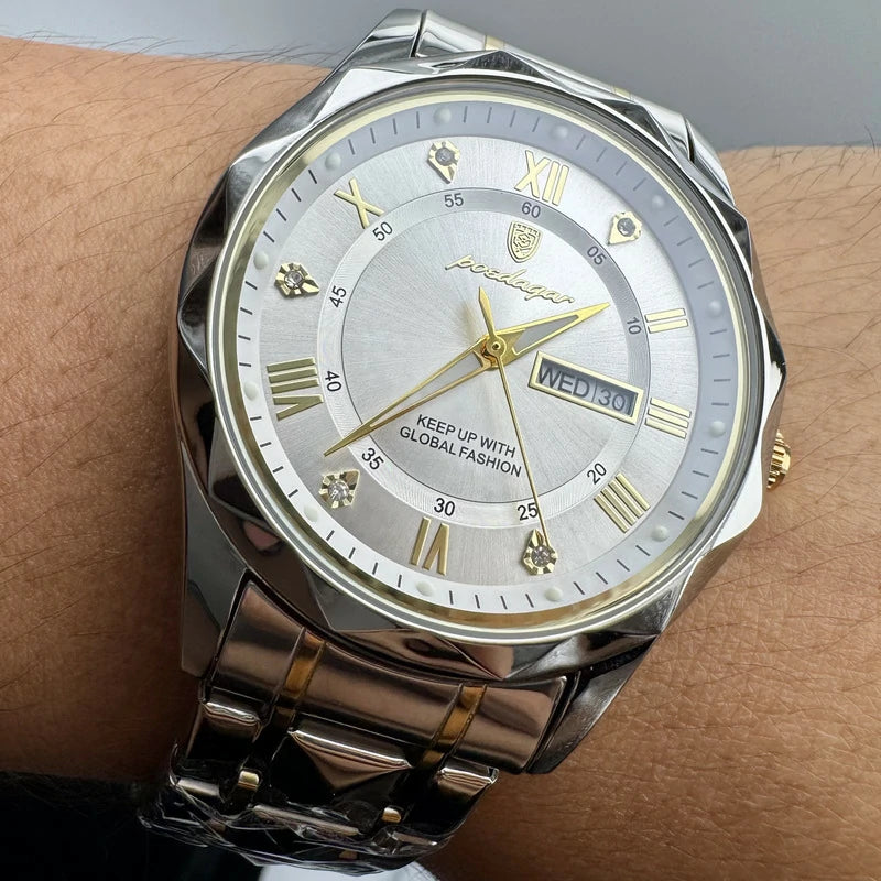 Reloj De Lujo Para Hombre Premium White Gold